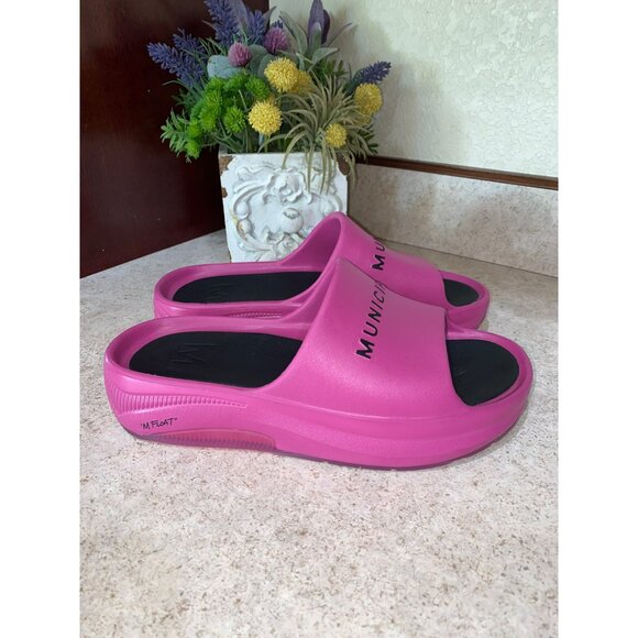 Municipal Womens Pink Slide Sandals Size 8 Comfortable Lightweight Slip-On - Picture 8 of 9